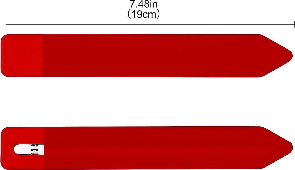 Alt View 11. SaharaCase - Adhesive Pouch Case for Apple Pencil and Samsung Stylus Pen - Red.
