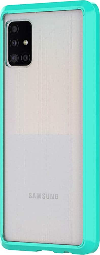 Left View: SaharaCase - Hard Shell Series Case for Samsung Galaxy A51 5G - Clear Teal