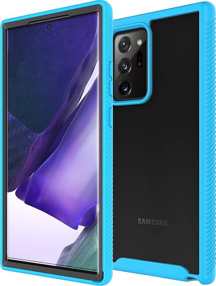 Alt View 12. SaharaCase - GRIP Series Carrying Case for Samsung Galaxy Note20 Ultra 5G - Aqua/Clear.