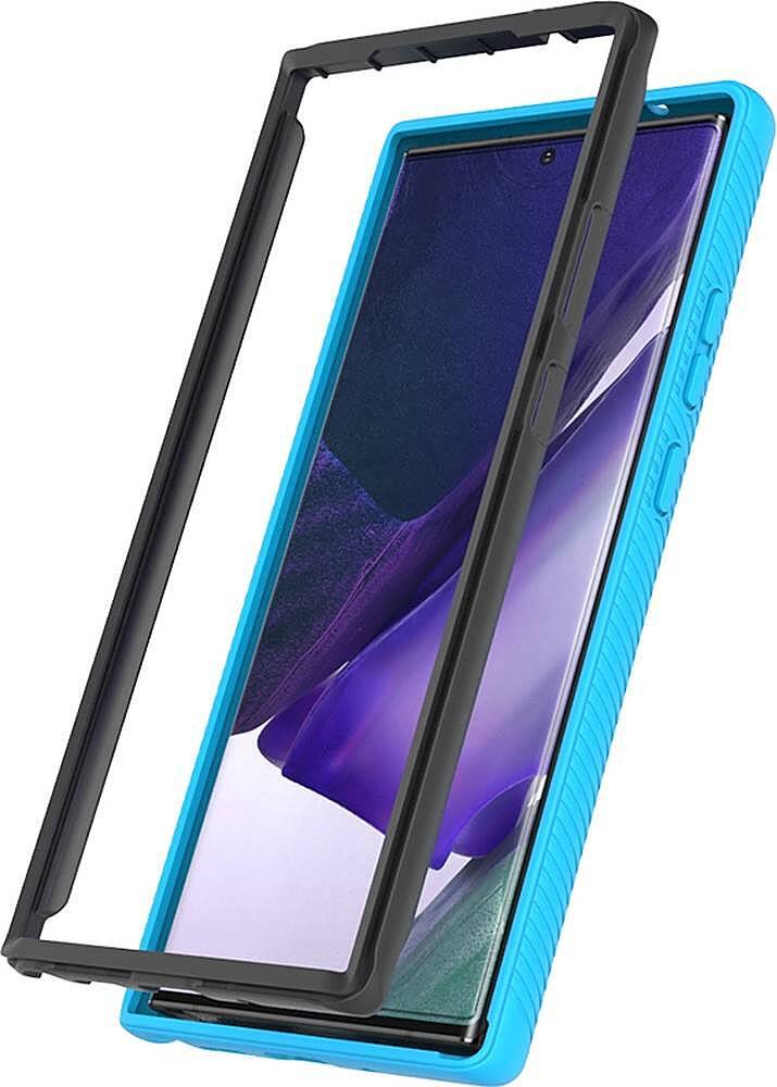 Alt View 13. SaharaCase - GRIP Series Carrying Case for Samsung Galaxy Note20 Ultra 5G - Aqua/Clear.