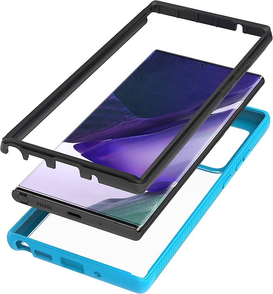Alt View 14. SaharaCase - GRIP Series Carrying Case for Samsung Galaxy Note20 Ultra 5G - Aqua/Clear.