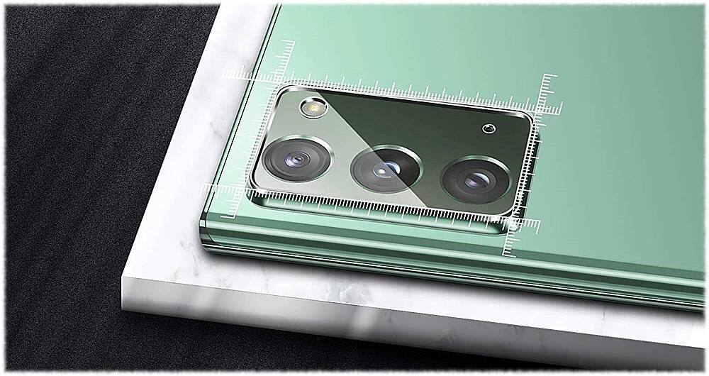 Alt View 12. SaharaCase - FlexiGlass Lens Hood for Samsung Galaxy Note 20 Camera Lenses (2-Pack) - Clear.