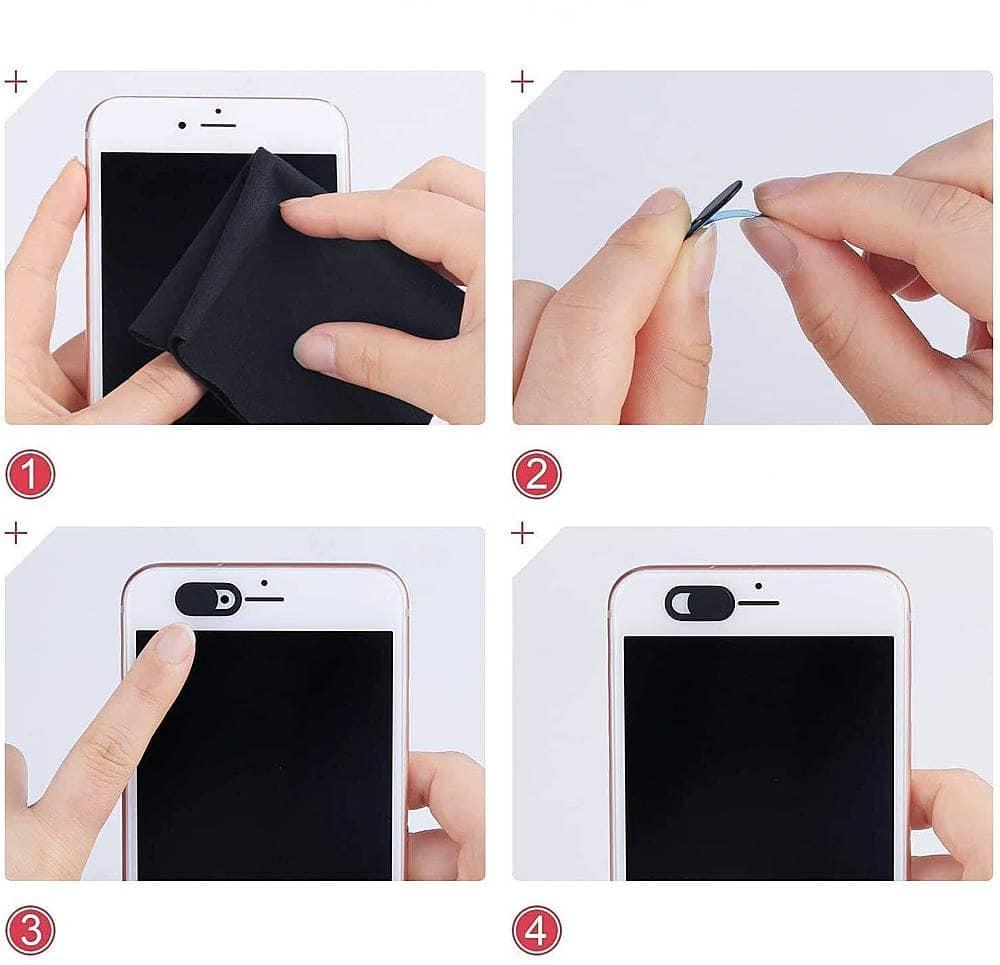 Alt View 14. SaharaCase - Anti-Spy Privacy Camera Cover (6-Pack) - Black.