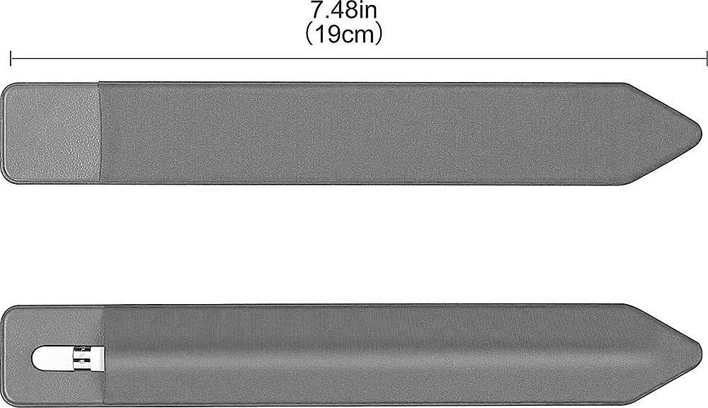 Alt View 11. SaharaCase - Adhesive Pouch Case for Apple Pencil and Samsung Stylus Pen - Gray.