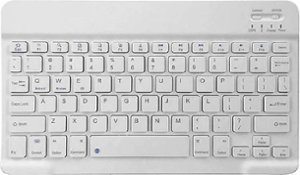SaharaCase - Wireless Bluetooth Keyboard for Most Tablets and Computers - White - Front_Zoom