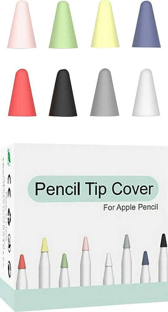 Front. SaharaCase - Nib Cover for Apple Pencil (1st Gen & 2nd Gen), Pencil (USB-C), and Pencil Pro (8-Piece) - Mixed Colors.