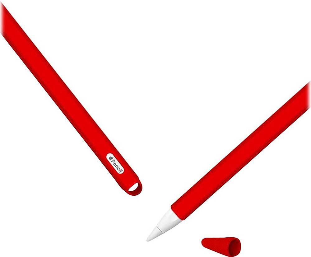 Alt View 12. SaharaCase - Silicone Grip Case for Apple Pencil (2nd Generation) and Pencil Pro - Red.