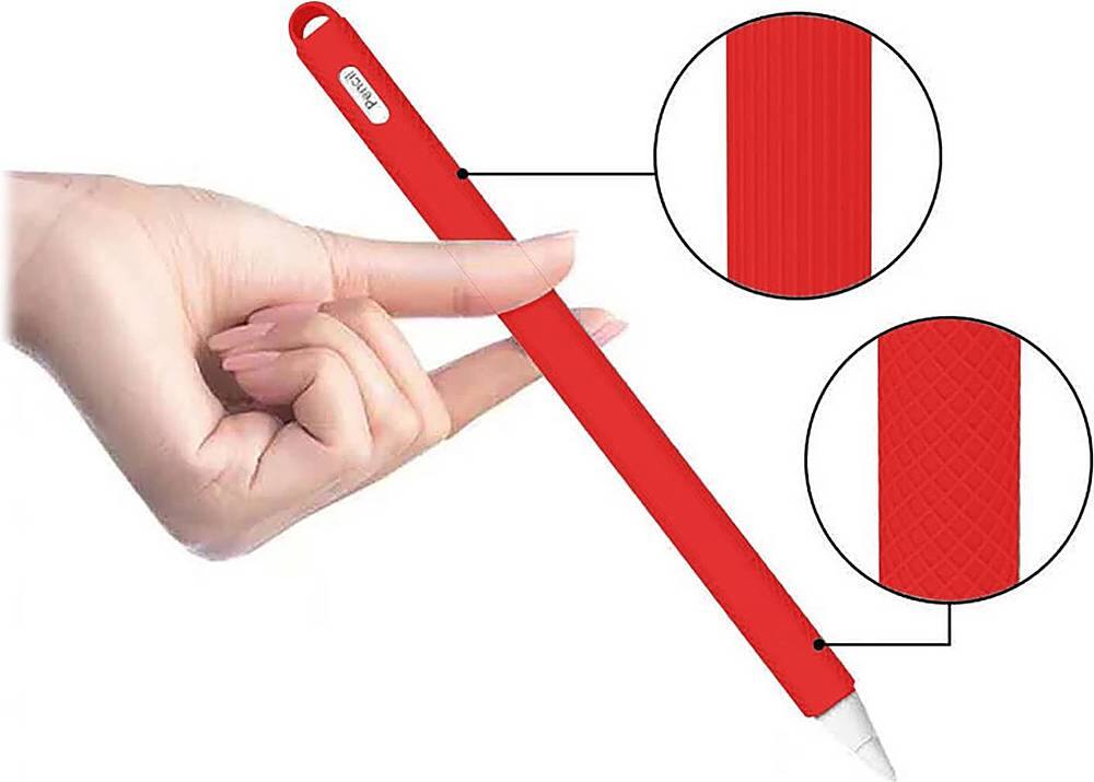 Alt View 13. SaharaCase - Silicone Grip Case for Apple Pencil (2nd Generation) and Pencil Pro - Red.