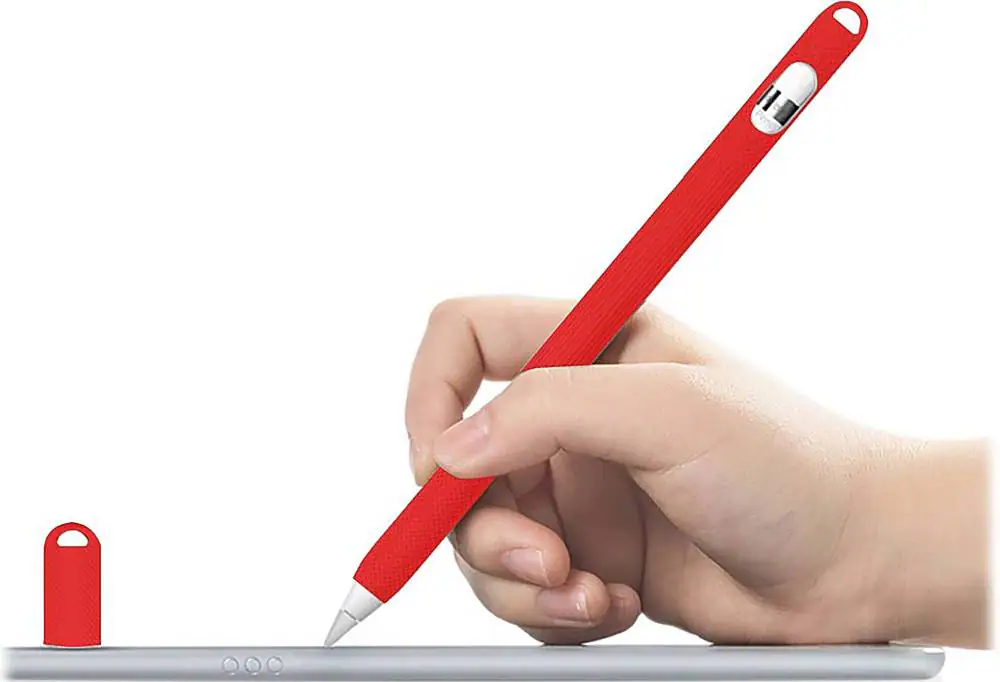 Alt View 14. SaharaCase - Silicone Grip Case for Apple Pencil (2nd Generation) and Pencil Pro - Red.