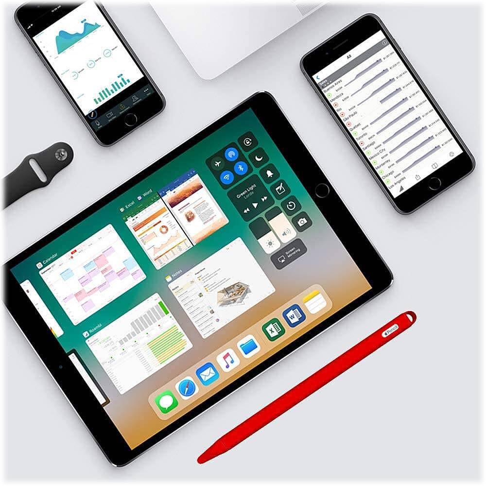 Alt View 16. SaharaCase - Silicone Grip Case for Apple Pencil (2nd Generation) and Pencil Pro - Red.