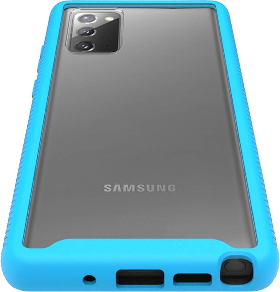 Alt View 11. SaharaCase - GRIP Series Carrying Case for Samsung Galaxy Note20 5G - Aqua/Clear.
