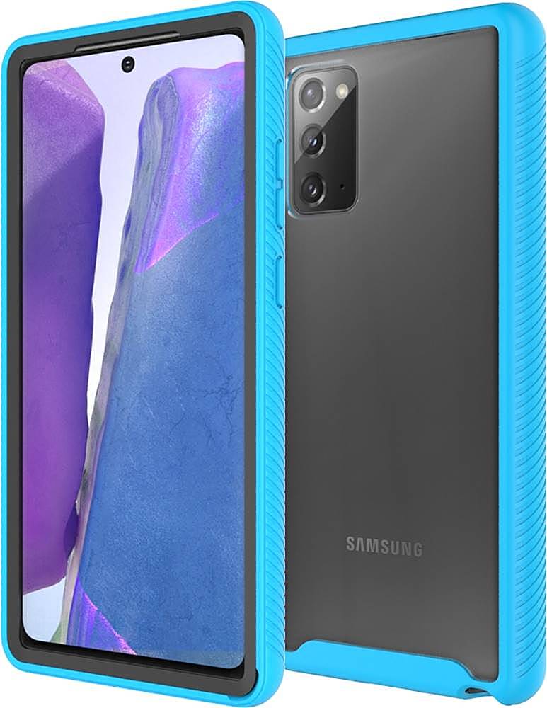 Alt View 12. SaharaCase - GRIP Series Carrying Case for Samsung Galaxy Note20 5G - Aqua/Clear.