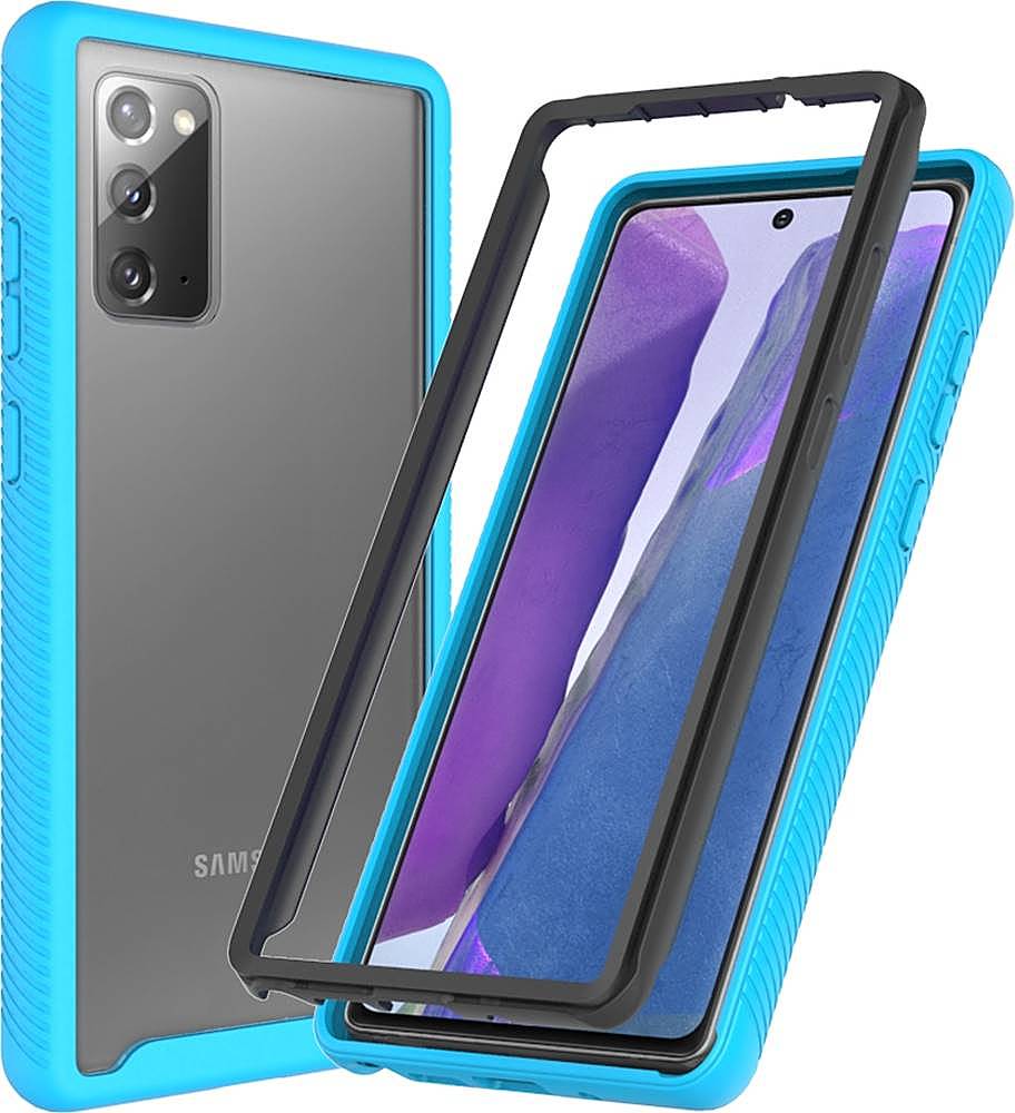 Alt View 15. SaharaCase - GRIP Series Carrying Case for Samsung Galaxy Note20 5G - Aqua/Clear.