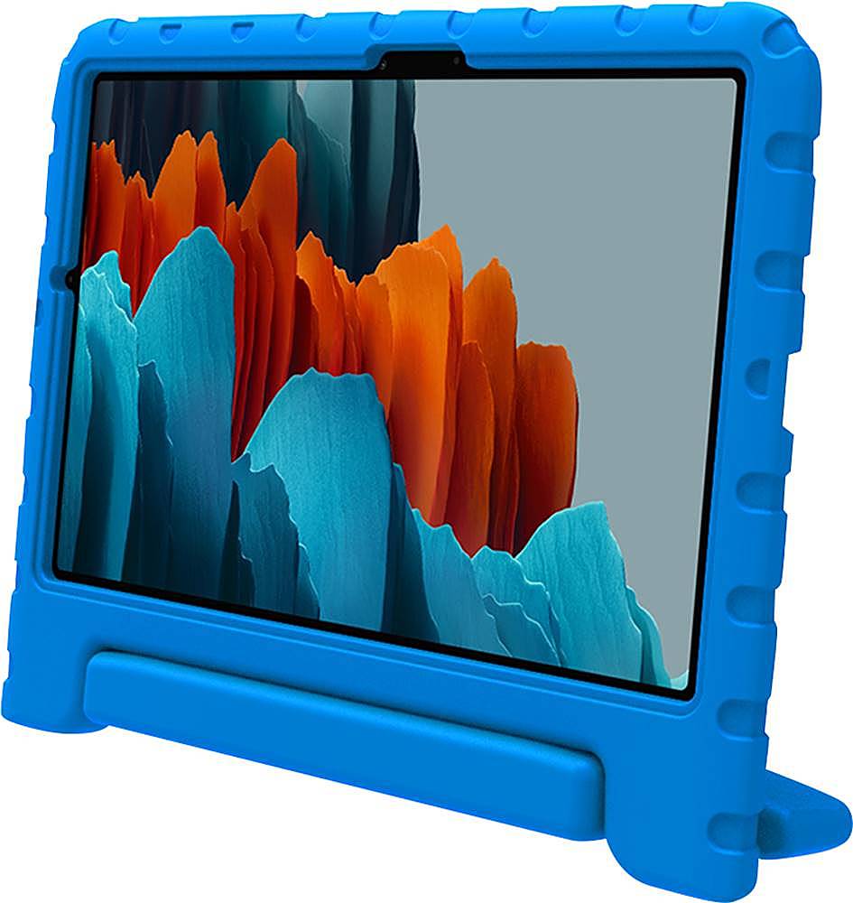 Left View: SaharaCase - KidProof Case for Samsung Galaxy Tab S7 and Tab S8 - Blue