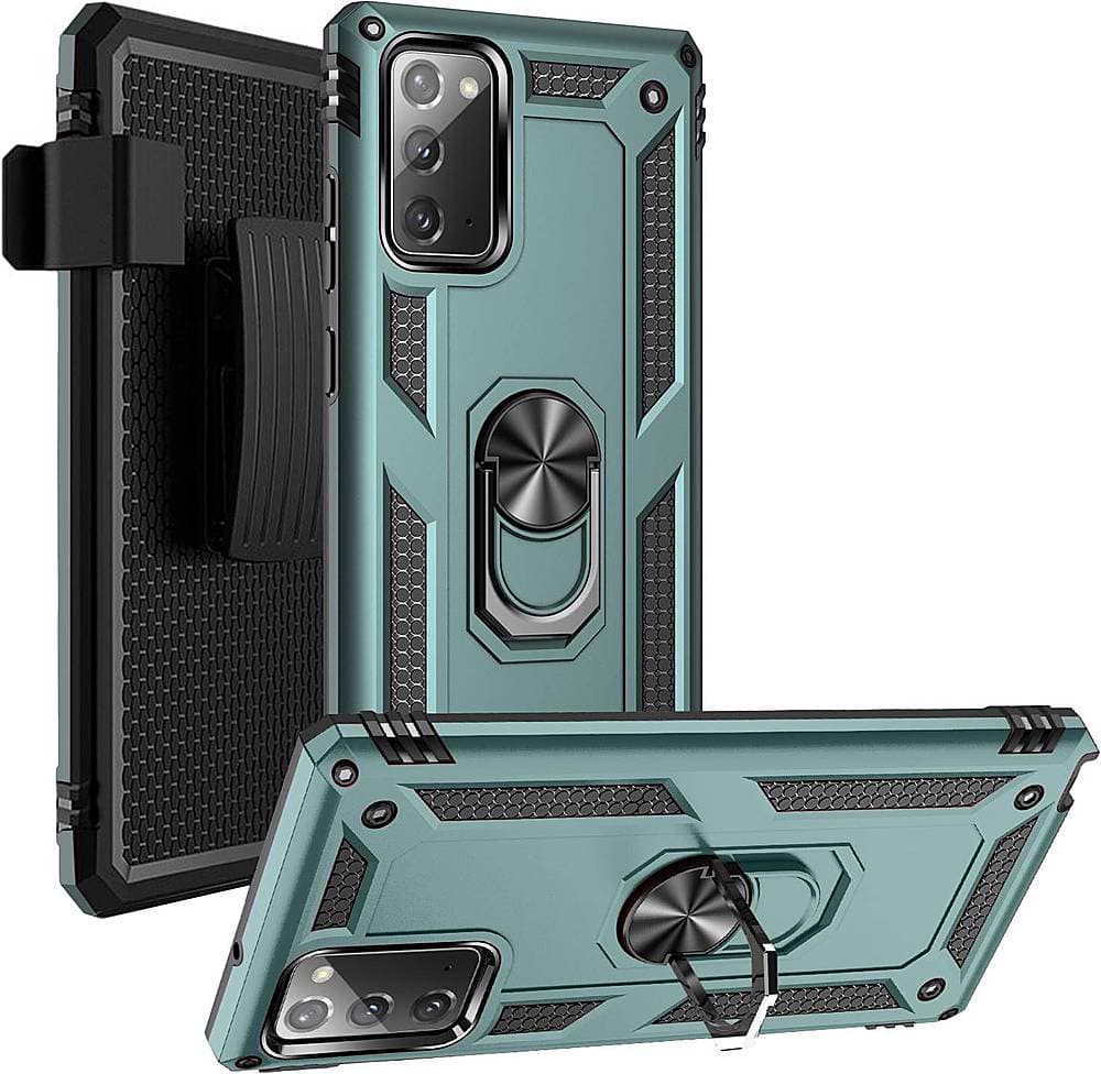 Alt View 12. SaharaCase - Military Kickstand Series Carrying Case for Samsung Galaxy Note20 - Green.