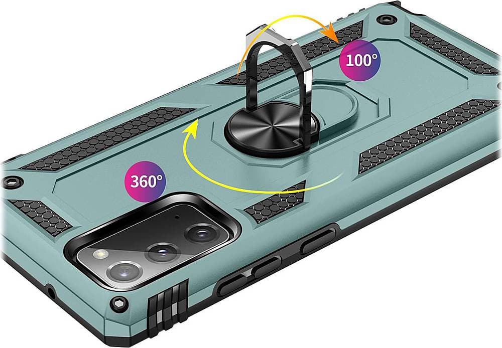 Alt View 15. SaharaCase - Military Kickstand Series Carrying Case for Samsung Galaxy Note20 - Green.