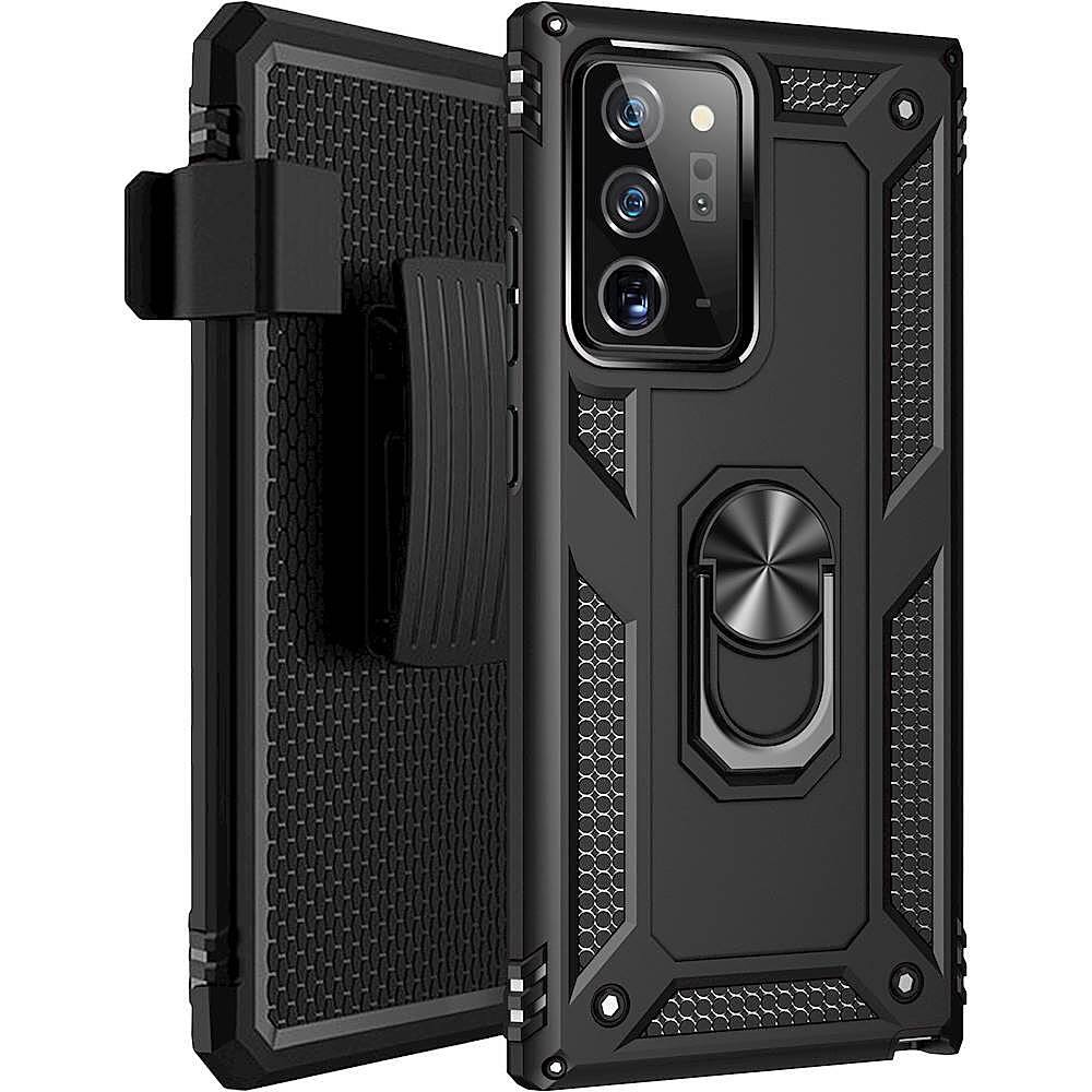 Alt View 11. SaharaCase - Military Kickstand Series Carrying Case for Samsung Galaxy Note20 Ultra - Black.