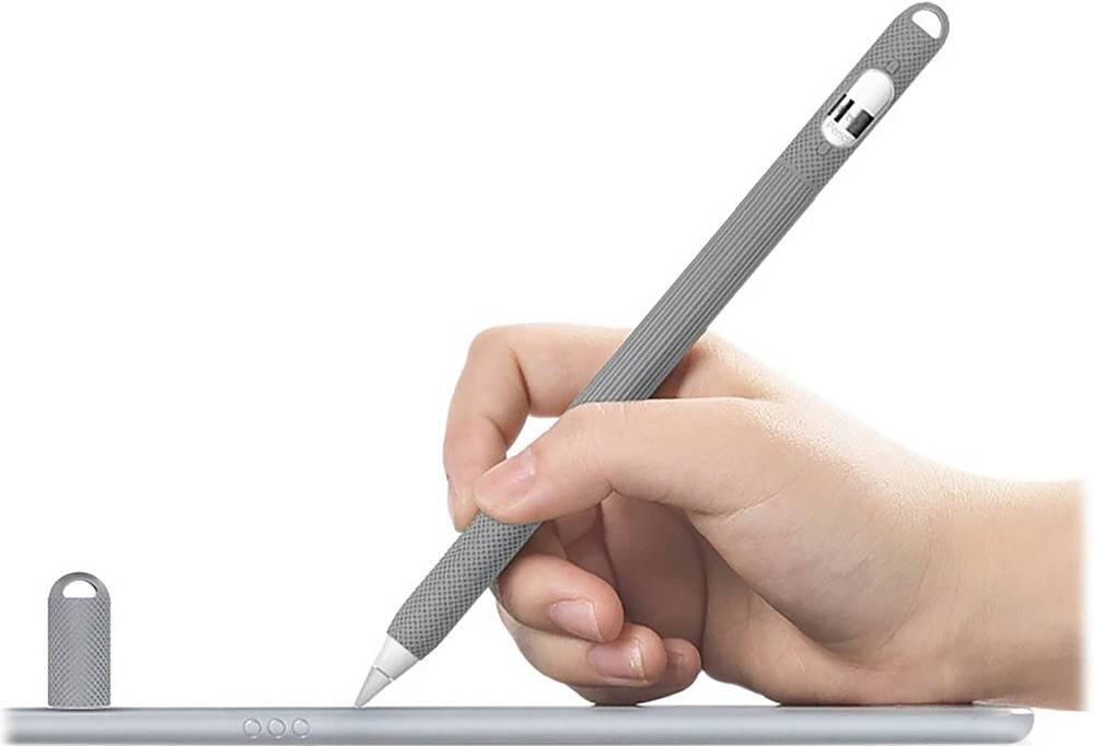 Alt View 13. SaharaCase - Silicone Grip Case for Apple Pencil (2nd Generation 2018) - Gray.
