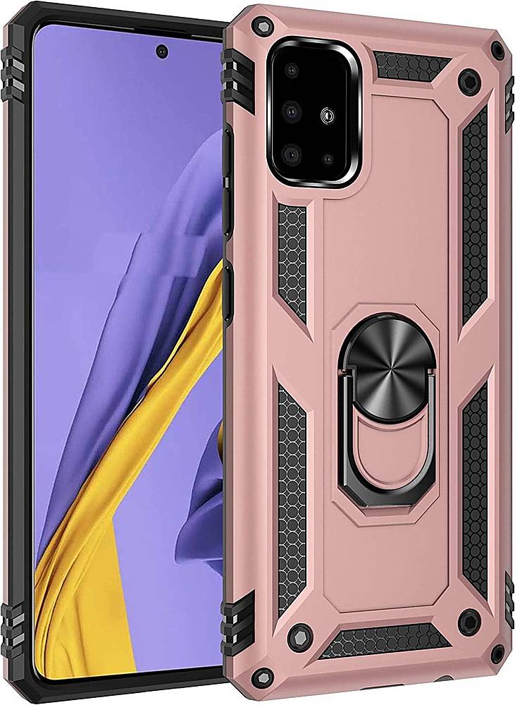 Alt View 11. SaharaCase - Military Kickstand Series Carrying Case for Samsung Galaxy A51 5G - Rose Gold.