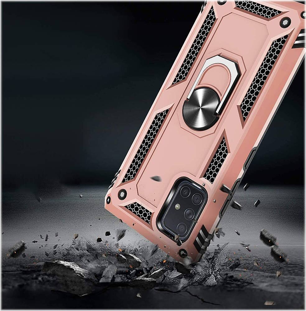 Alt View 14. SaharaCase - Military Kickstand Series Carrying Case for Samsung Galaxy A51 5G - Rose Gold.