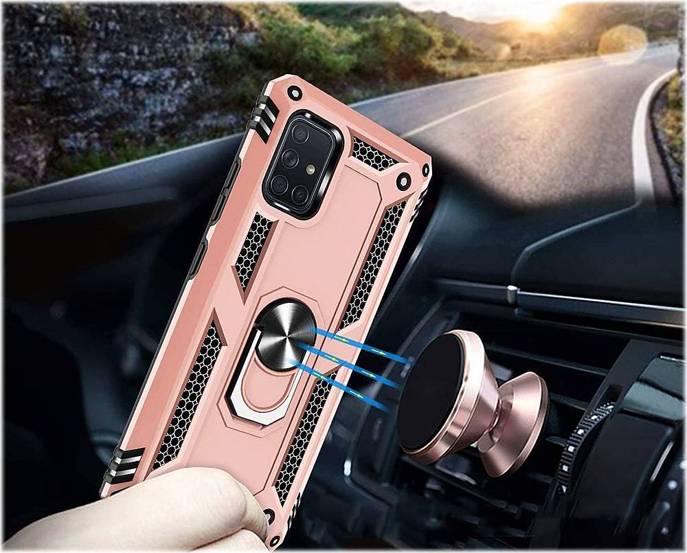 Alt View 15. SaharaCase - Military Kickstand Series Carrying Case for Samsung Galaxy A51 5G - Rose Gold.
