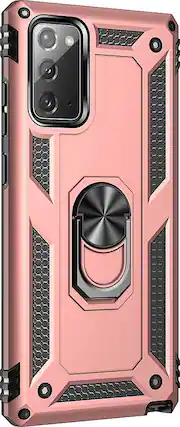 Angle. SaharaCase - Military Kickstand Series Carrying Case for Samsung Galaxy Note20 5G - Rose Gold.