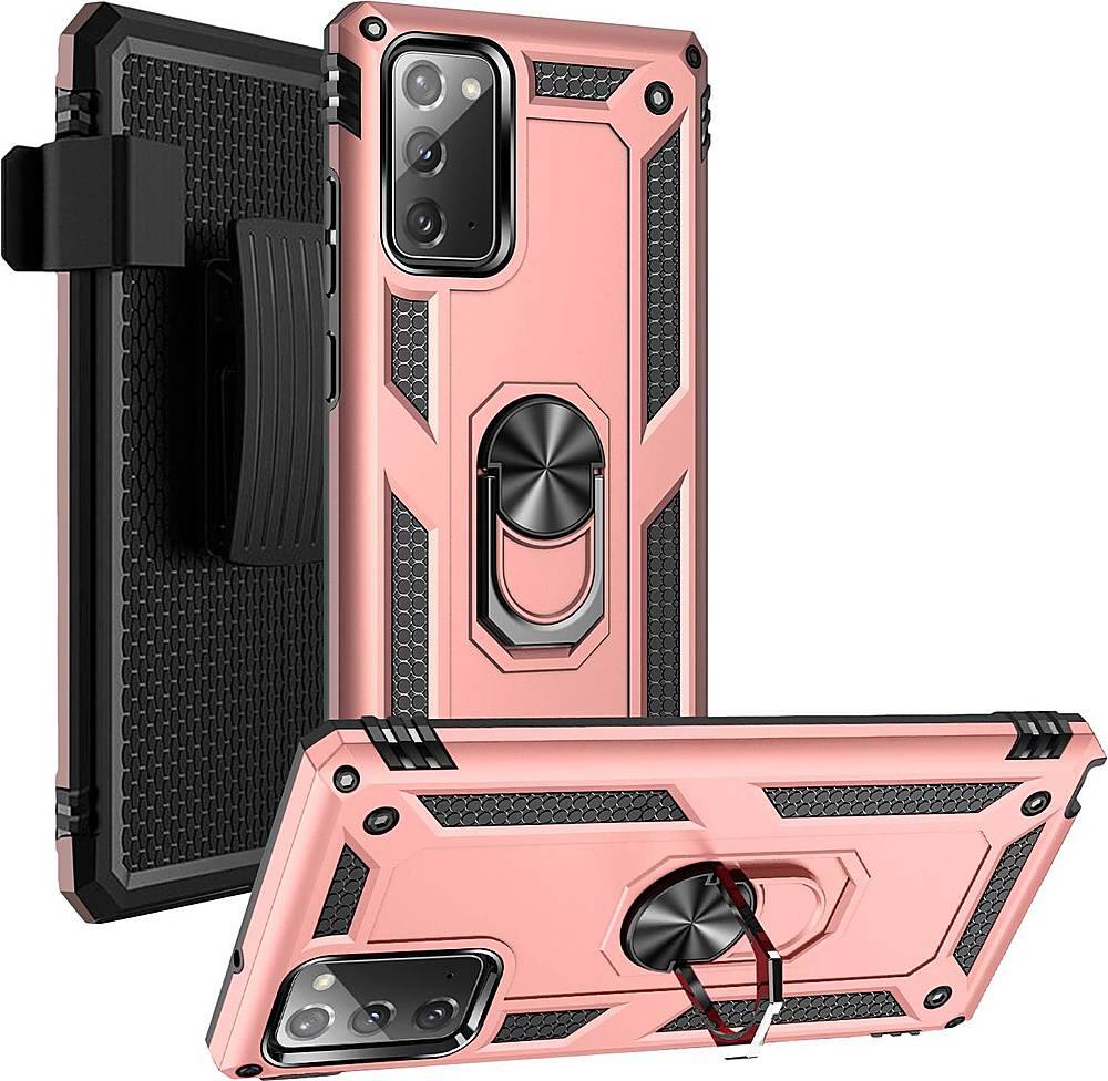 Alt View 11. SaharaCase - Military Kickstand Series Carrying Case for Samsung Galaxy Note20 5G - Rose Gold.