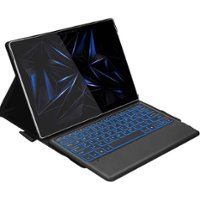 SaharaCase - Keyboard Folio Case for Microsoft Surface Pro X - Black - Angle_Zoom