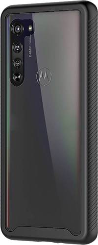 SaharaCase - Grip Series Case for Motorola Moto Edge 5G - Aqua/Clear
