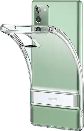 Left. SaharaCase - Air Boost Series Case for Samsung Galaxy Note20 5G - Clear.