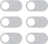 Angle. SaharaCase - Anti-Spy Privacy Camera Webcam Cover (6-Pack) - Silver.