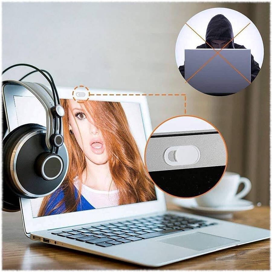 SaharaCase Anti Spy Privacy Camera Webcam Cover (6 Pack) Silver SB-WC-P ...