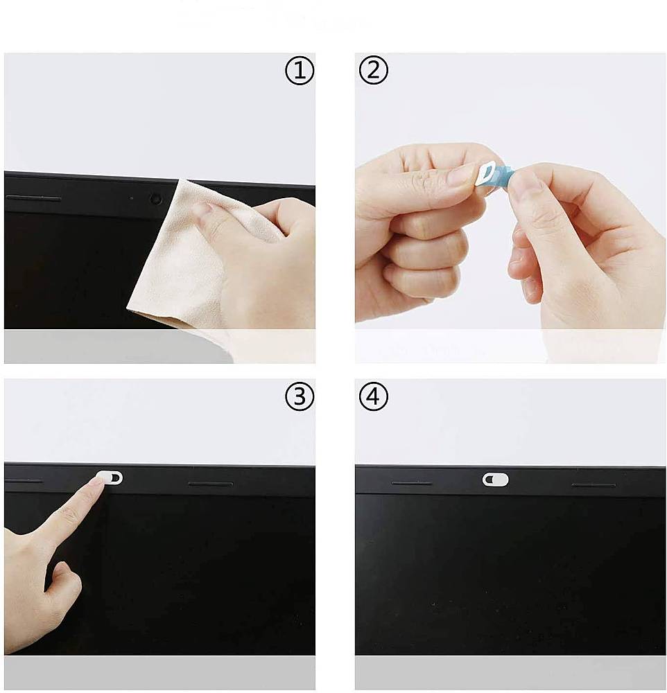 Alt View 13. SaharaCase - Anti-Spy Privacy Camera Webcam Cover (6-Pack) - Silver.