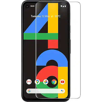Angle. SaharaCase - ZeroDamage HD Glass Screen Protector for Google Pixel 4a 5G - Clear.