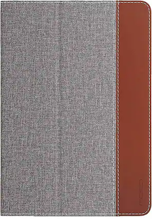 Front. SaharaCase - Folio Case for Amazon Kindle Fire HD 8 and Fire HD 8 Plus (2020-2024) - Gray.