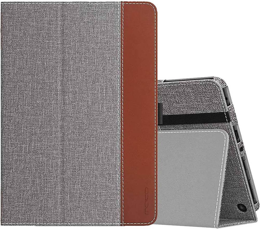 Alt View 11. SaharaCase - Folio Case for Amazon Kindle Fire HD 8 and Fire HD 8 Plus (2020-2024) - Gray.