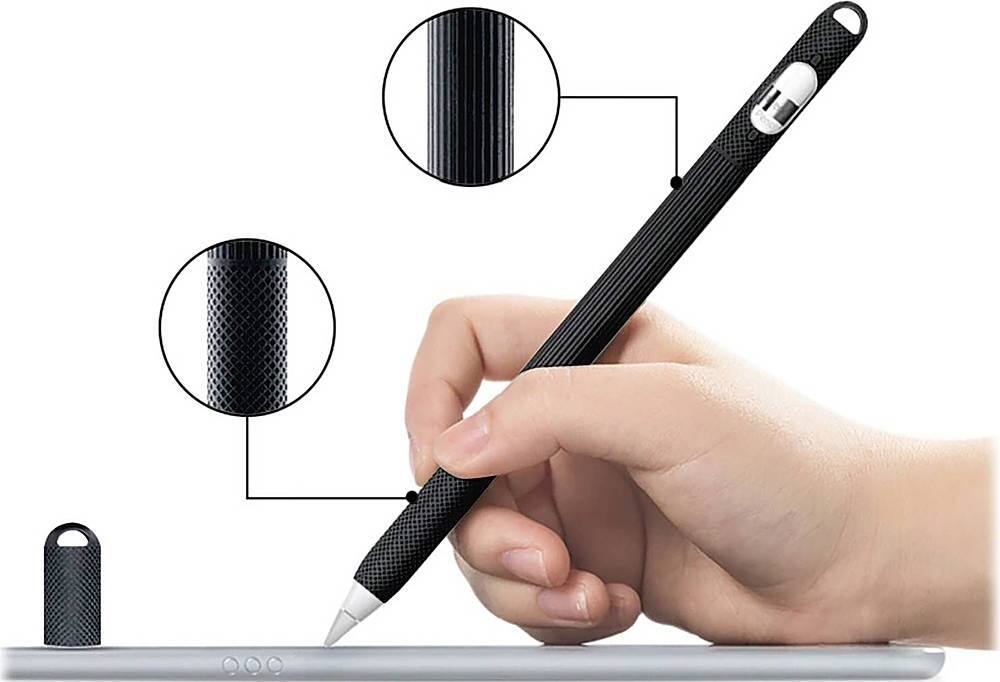 Alt View 13. SaharaCase - Silicone Grip Case for Apple Pencil (1st Generation 2015) - Black.