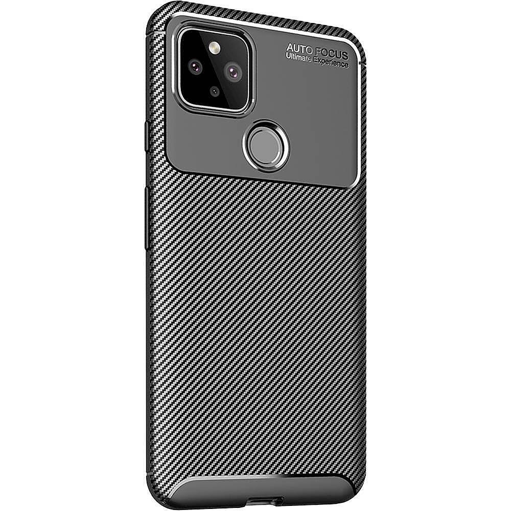 Left. SaharaCase - Prestige Series Carrying Case for Google Pixel 4a 5G - Black.