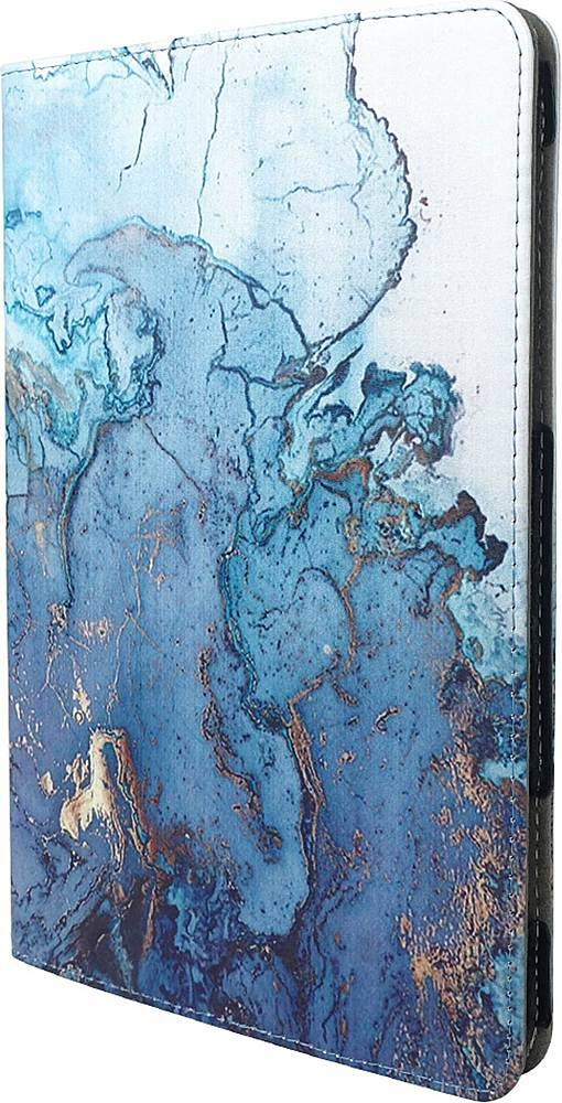 Left View: SaharaCase - Folio Case for Samsung Galaxy Tab S7 - Blue Marble