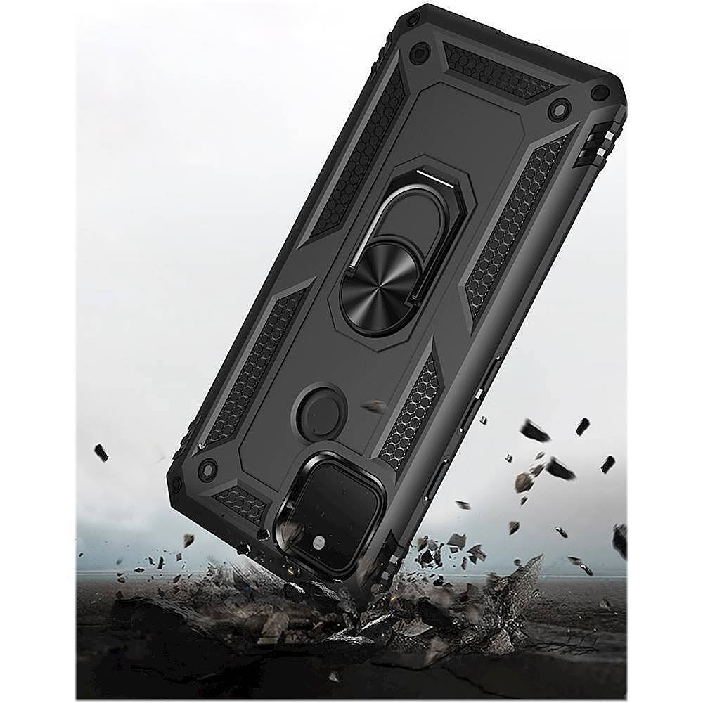 Alt View 11. SaharaCase - Military Kickstand Series Carrying Case for Google Pixel 4a 5G - Black.