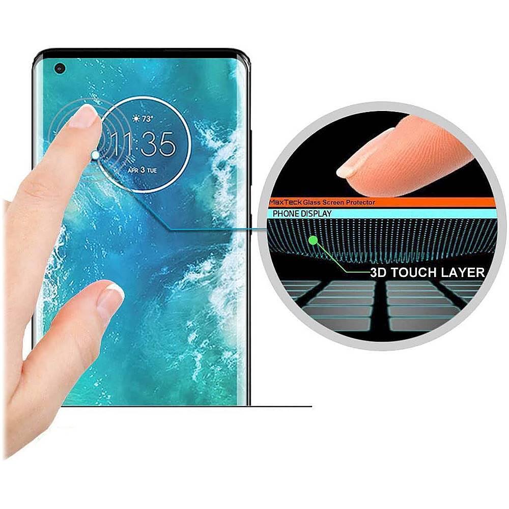 Alt View 11. SaharaCase - ZeroDamage HD Glass Screen Protector for Motorola Moto Edge 5G - Clear.
