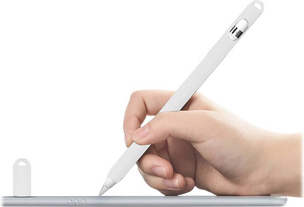 Alt View 13. SaharaCase - Silicone Grip Case for Apple Pencil (2nd Generation 2018) - White.