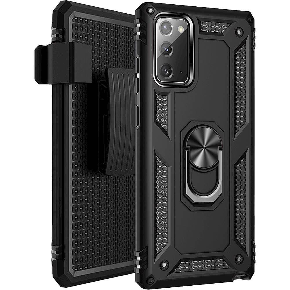 Alt View 11. SaharaCase - Military Kickstand Series Carrying Case for Samsung Galaxy Note20 - Black.