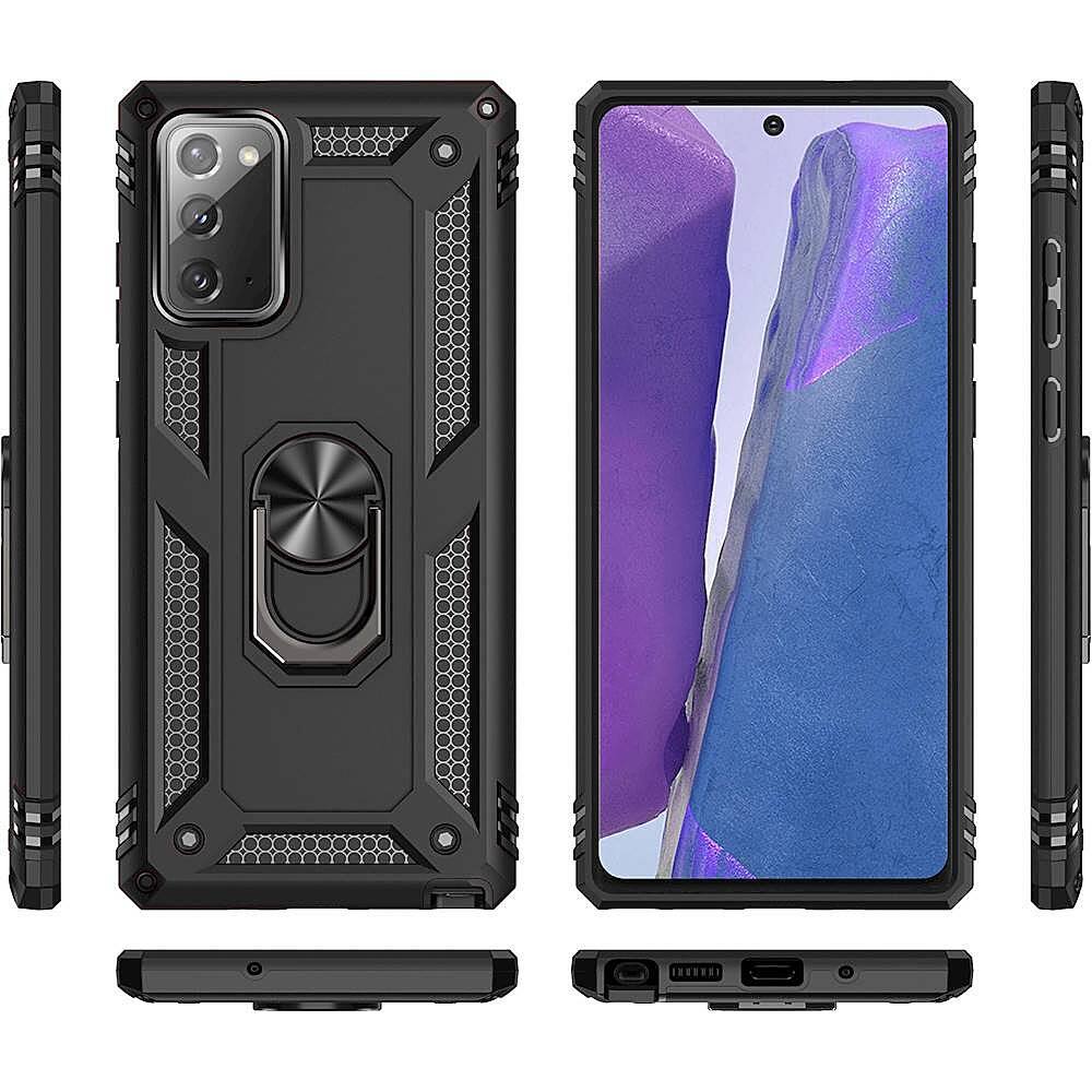 Alt View 13. SaharaCase - Military Kickstand Series Carrying Case for Samsung Galaxy Note20 - Black.