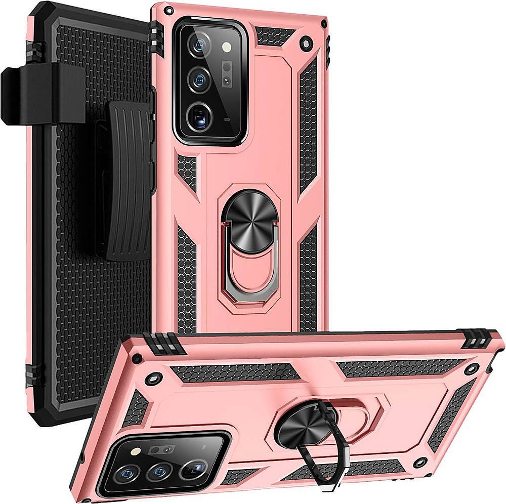 Alt View 12. SaharaCase - Military Kickstand Series Carrying Case for Samsung Galaxy Note20 Ultra 5G - Rose Gold.