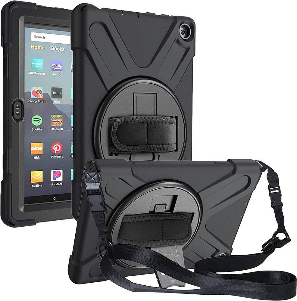 Alt View 11. SaharaCase - Protective Case for Amazon Kindle Fire HD 8 and HD 8 Plus (2022-2024) - Black.