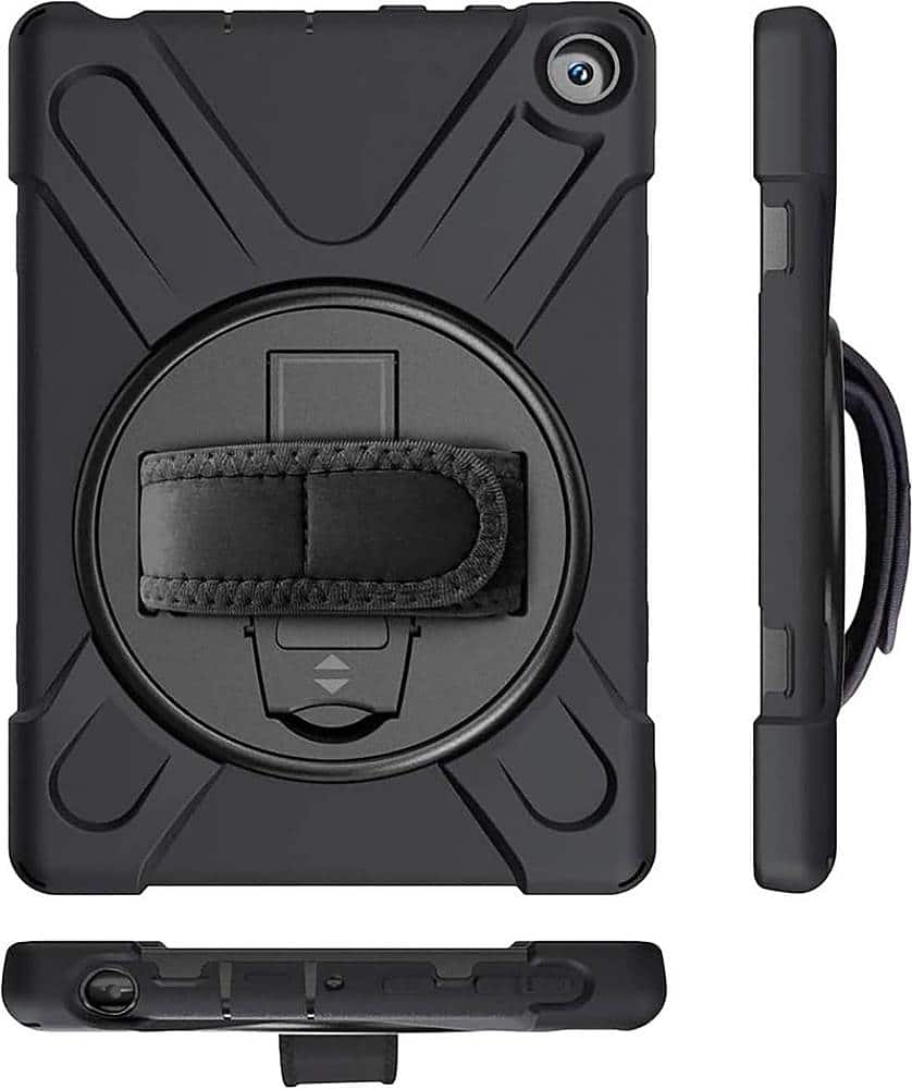Alt View 12. SaharaCase - Protective Case for Amazon Kindle Fire HD 8 and HD 8 Plus (2022-2024) - Black.