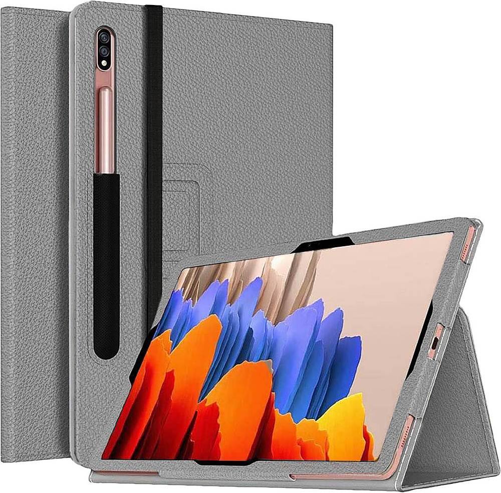 Alt View Zoom 14. SaharaCase - Folio Case for Samsung Galaxy Tab S7 and Tab S8 - Gray.