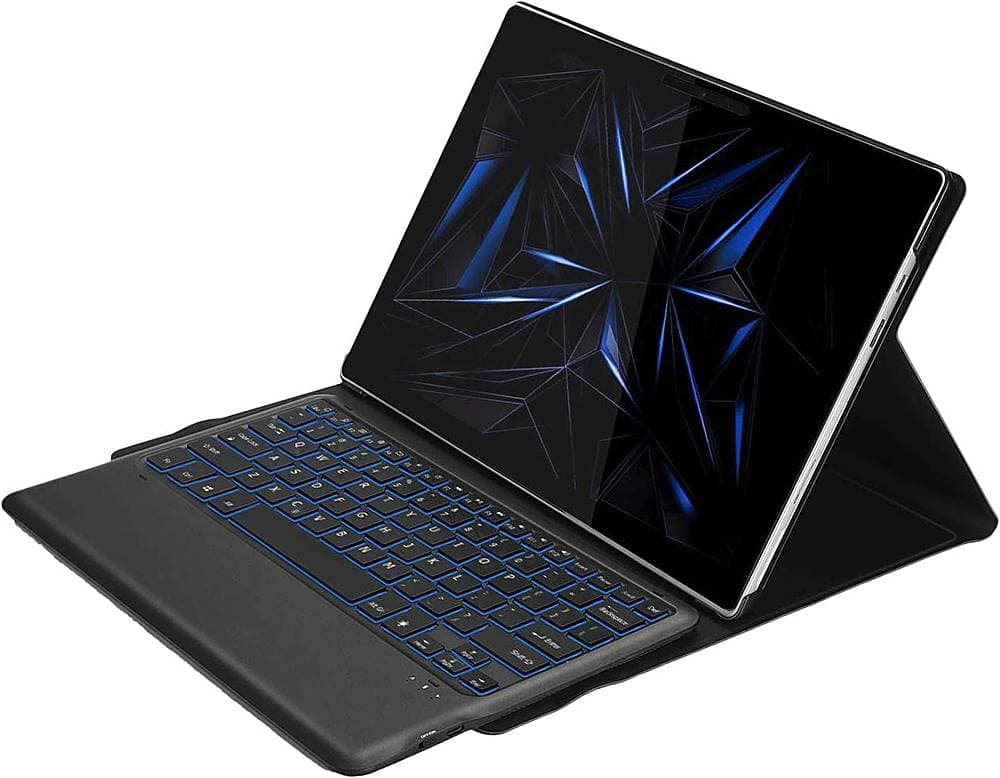 Left. SaharaCase - Keyboard Folio Case for Microsoft Surface Pro 7 and Surface Pro 7+ - Black.