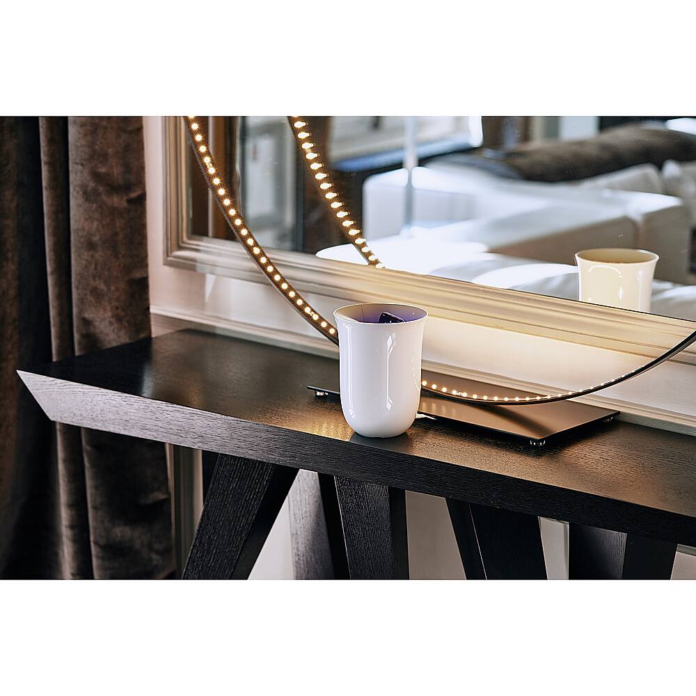 Alt View 22. LEXON - Oblio 10W Qi Certified Wireless Charger with Built In UV-Sanitizer for Smartphones - White.